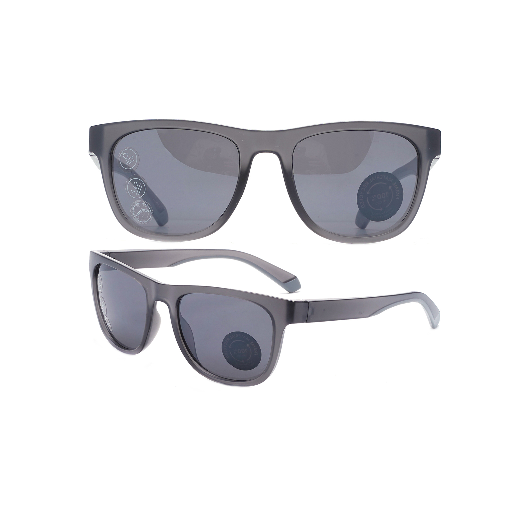 Retro Vintage Grey Wayfarer Sunglasses Eco Sunglasses Brand