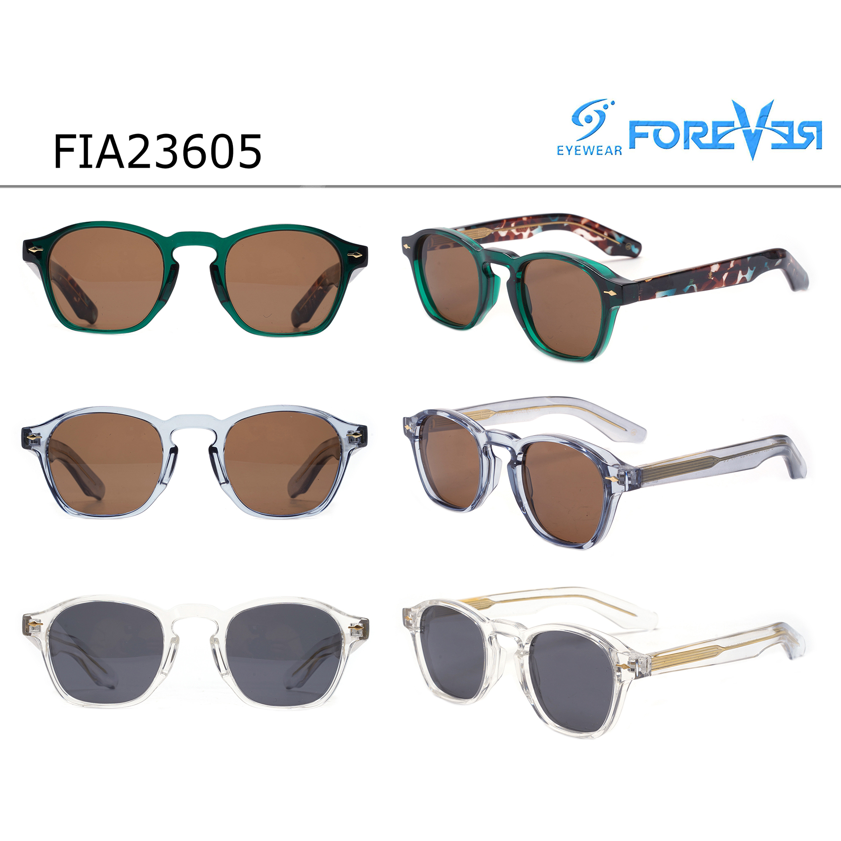 Classic Retro Squared Sunglasses Chinese Sunglasses Manufacturers