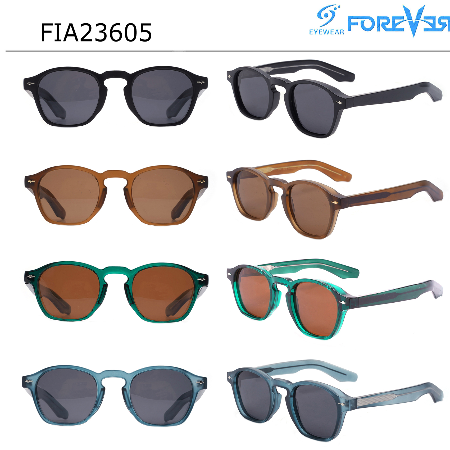 Classic Retro Squared Sunglasses Chinese Sunglasses Manufacturers