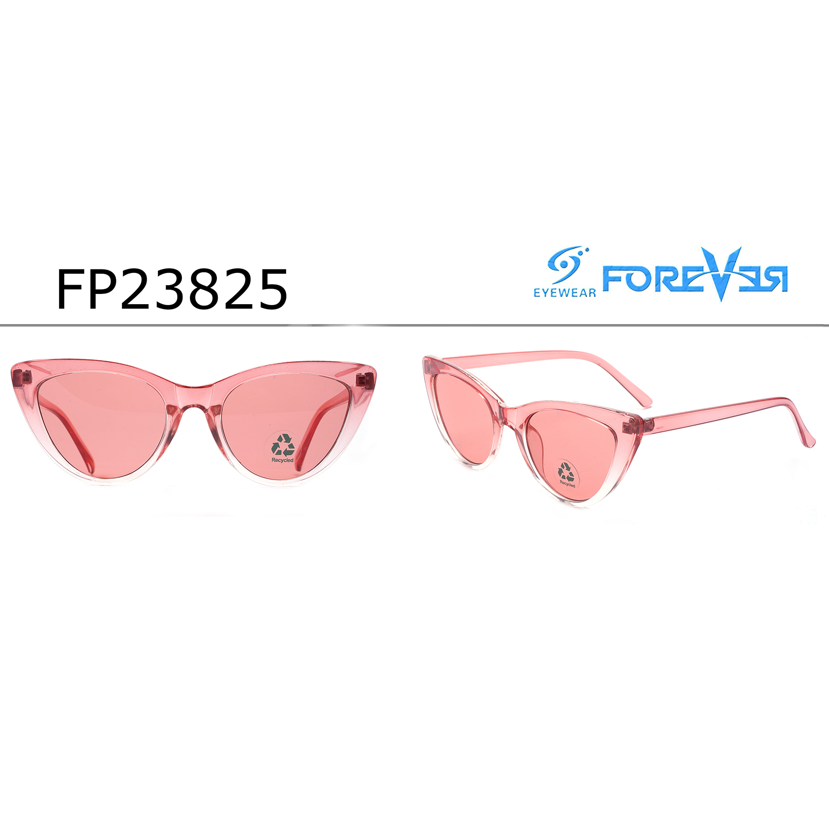 Fashionable Pink Women's Cat Eye Prescription Glasses Eco Friendly Prescription Sunglasses