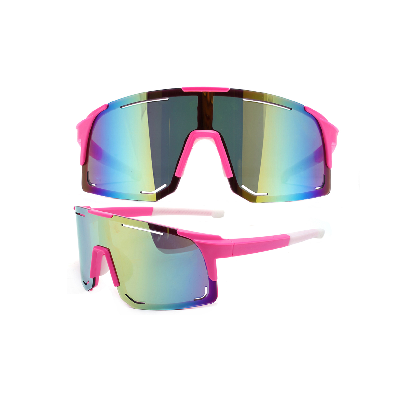 Frameless Enchanting Integrated Oversize Shield Sunglasses Designer Shield Sunglasses