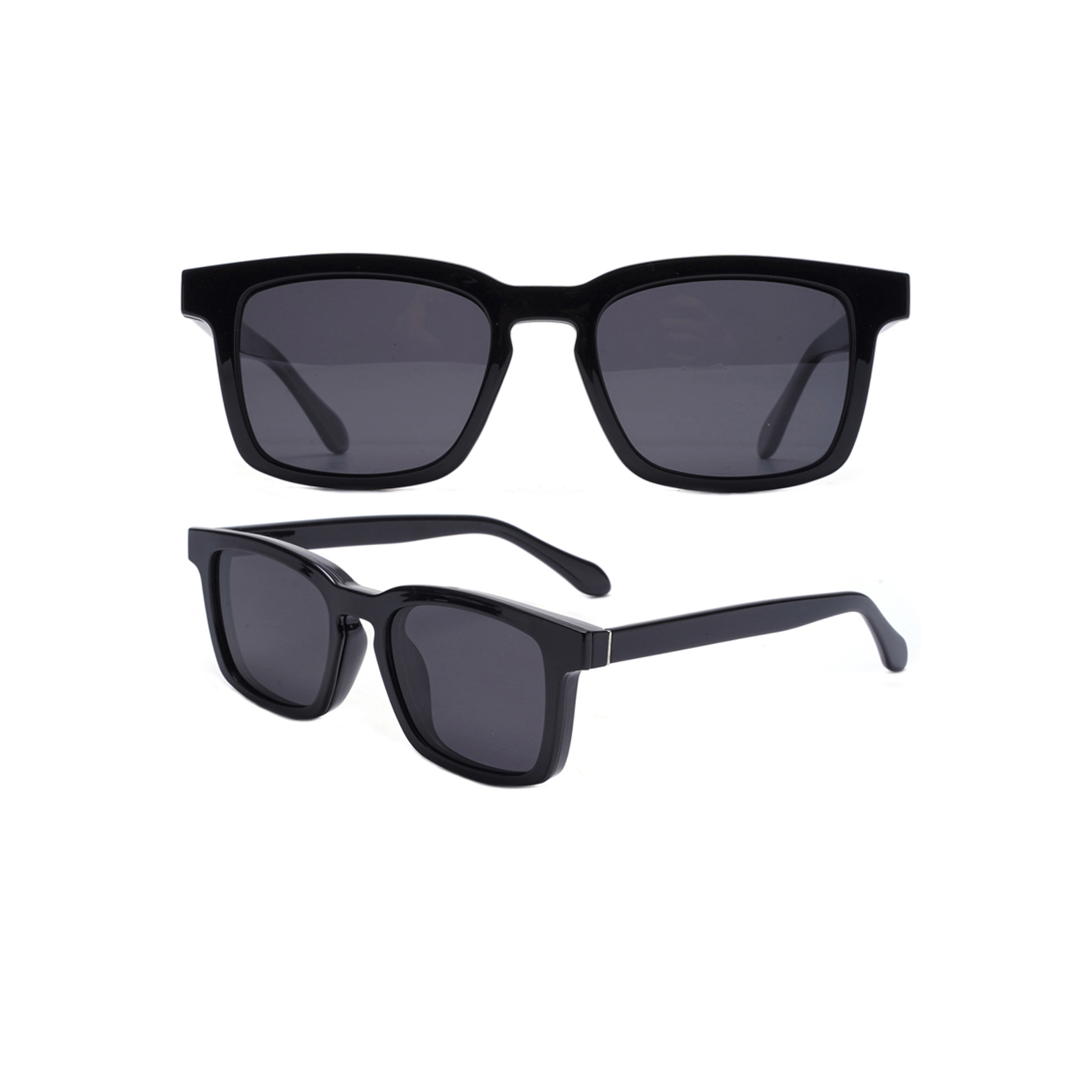 Gradient Chunky Rectangular Magnetic Clip-on Sunglasses Sunglasses Manufacturer China