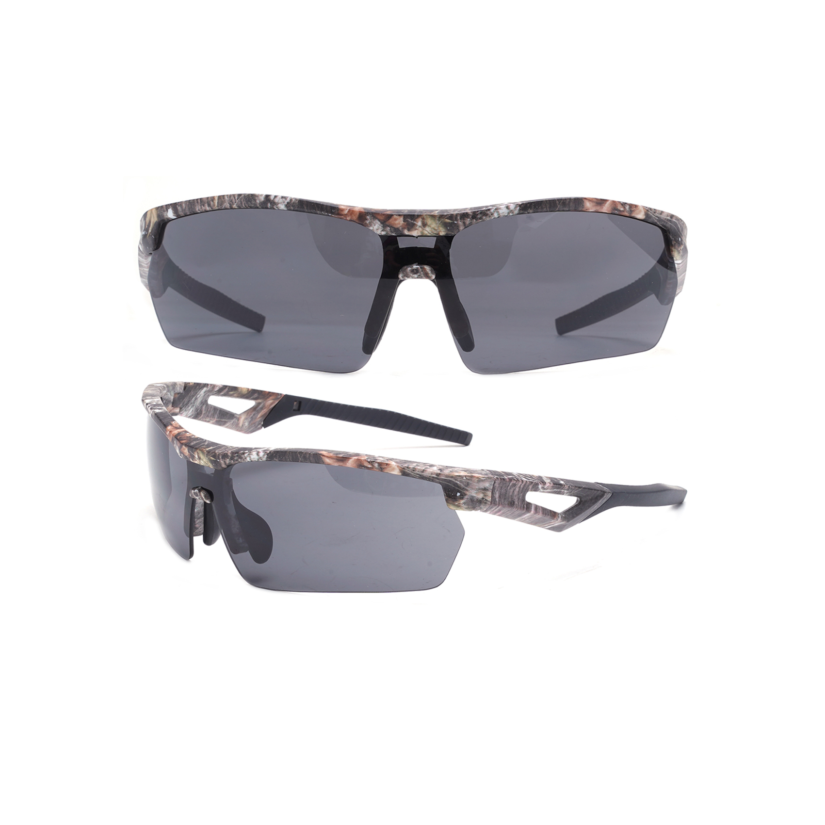 Half-frame Camouflage Mirrored Sport Sunglasses Wholesale Fashion Sport Sunglasses Manufacturer