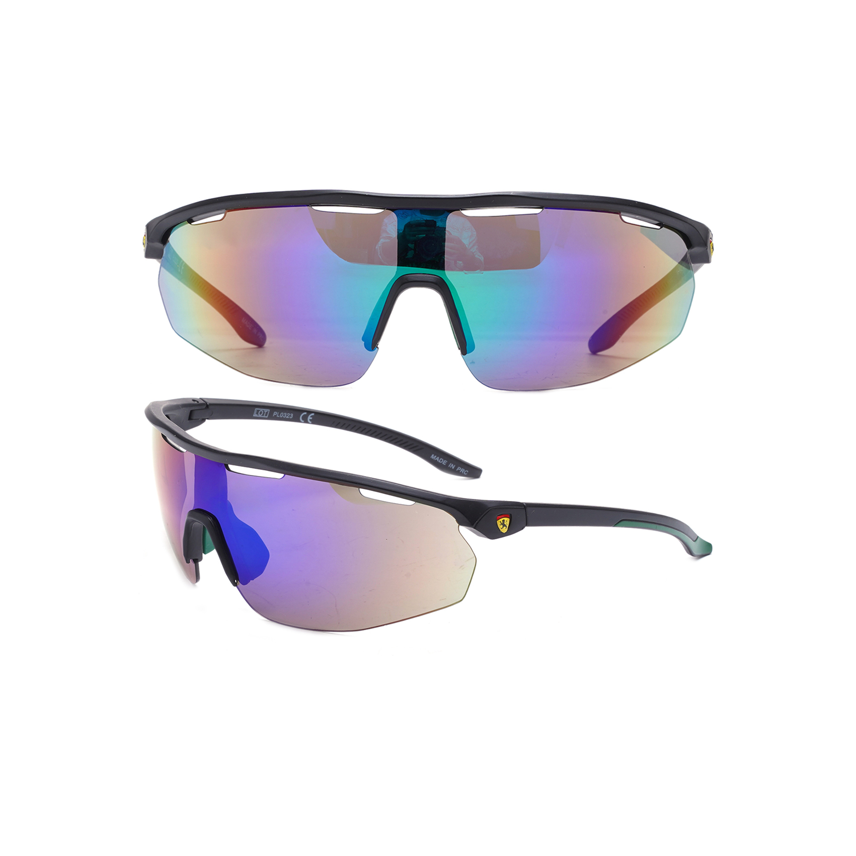 Semi-rimless Prescription Sport Sunglasses for Men with Polarized Lens Custom Sports Sunglasses
