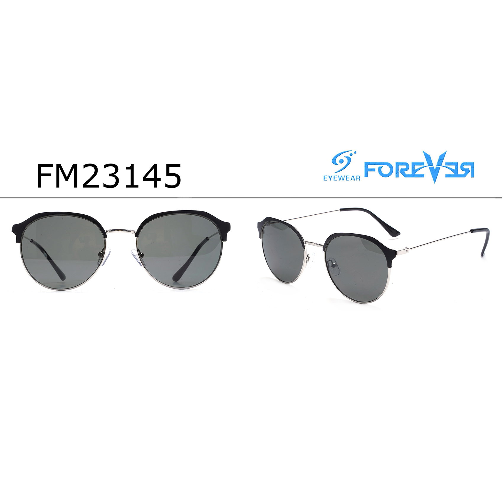Simple Semi-rimless Clubmaster Sunglasses Forever New Sunglasses