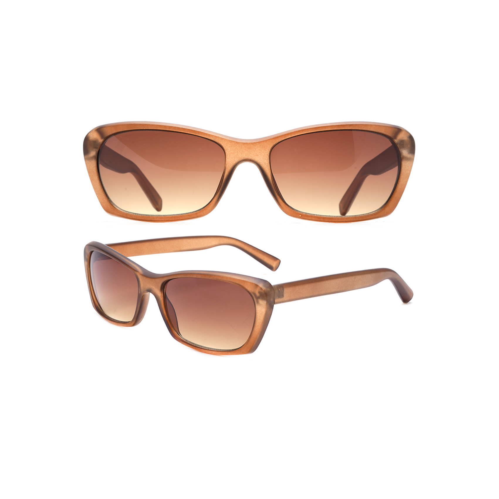 Trendy Brown Rectangular Sunglasses Rectangle Designer Sunglasses