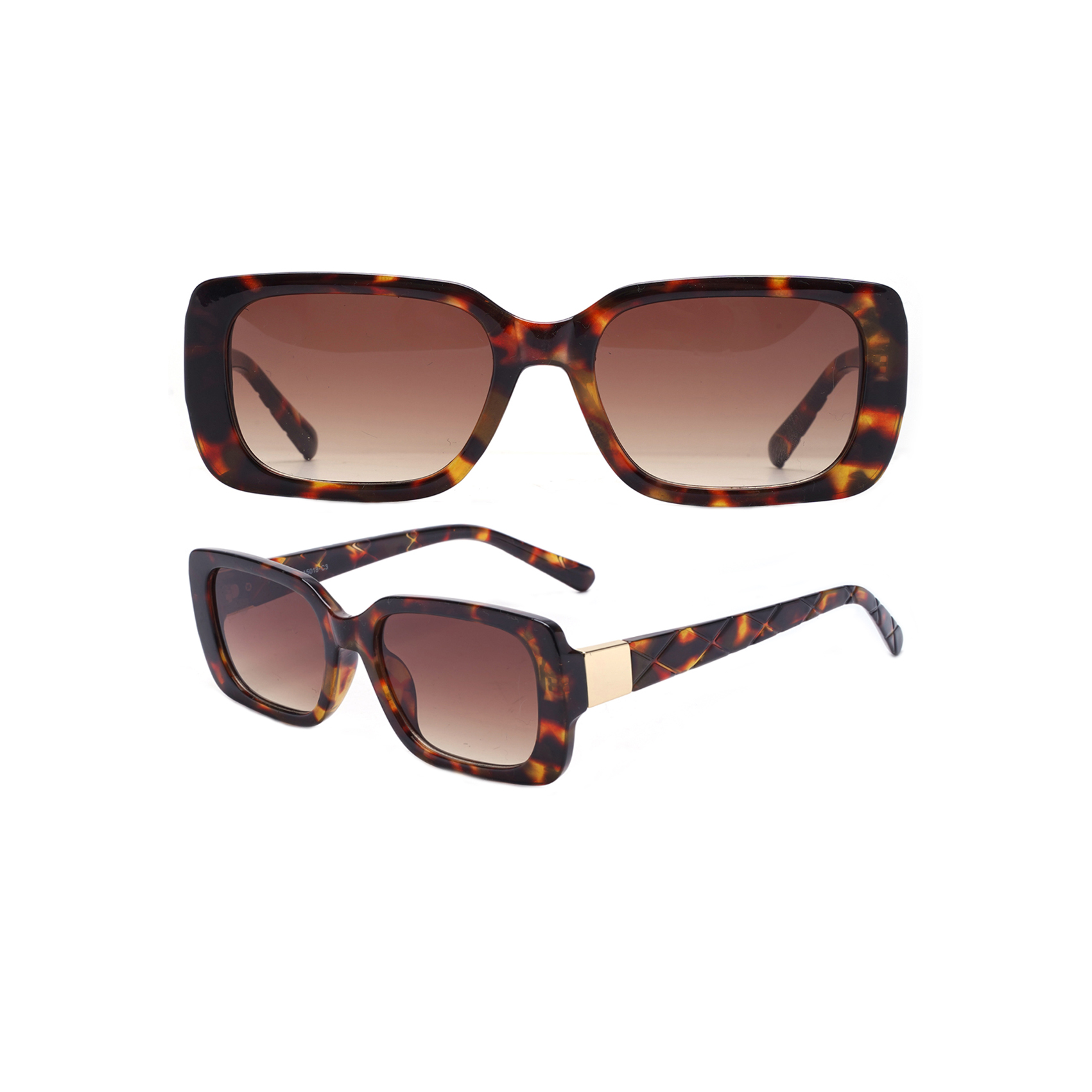 Vintage Leopard Pattern Rectangular Sunglasses Small Rectangle Sunglasses