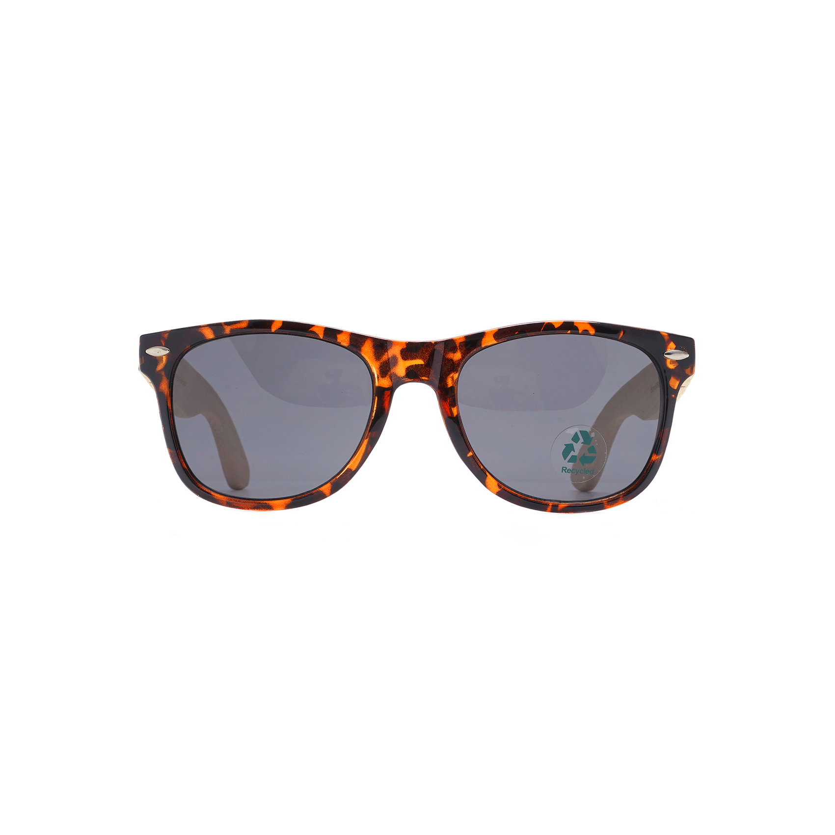 Vintage Mirrored Tortoise Shell Wayfarer Eco Friendly Wood Sunglasses
