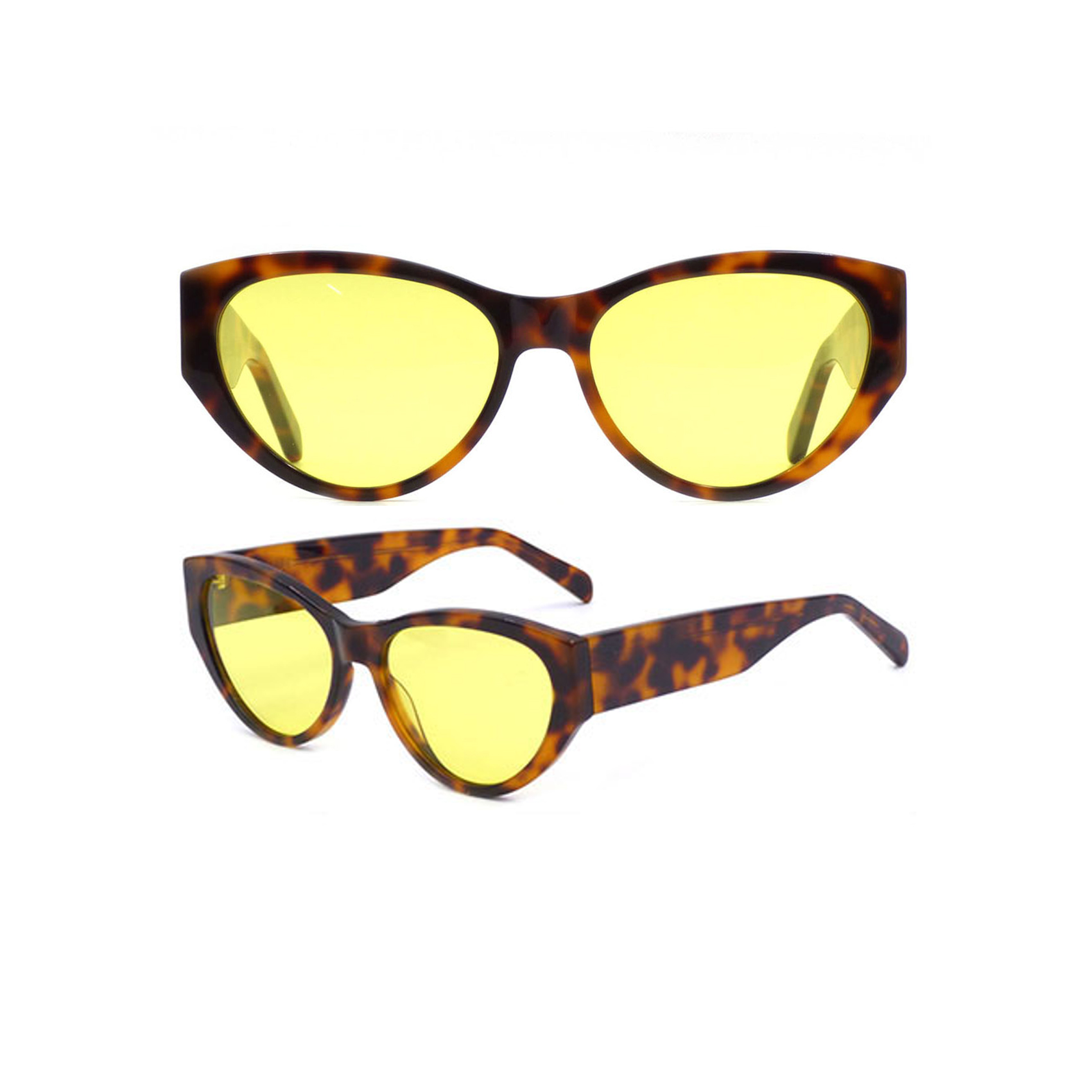 Fashionable Cat Eye Oval Women Acetate Sunglasses Wholesale