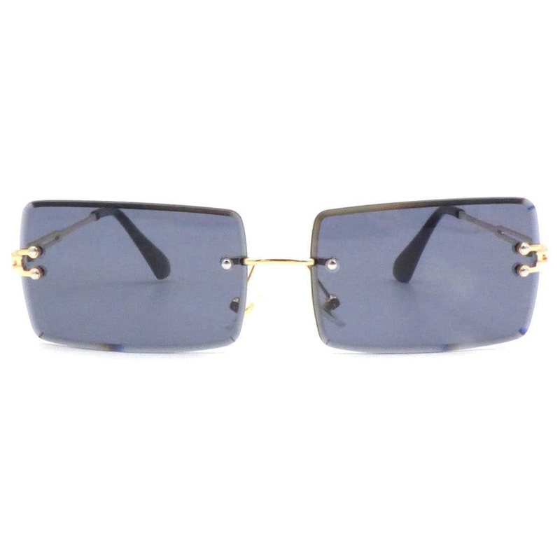 2022 Manufacturer Design Custom Logo Diamond Cut Rectangle Wholesale Sunglasses for Men and Women