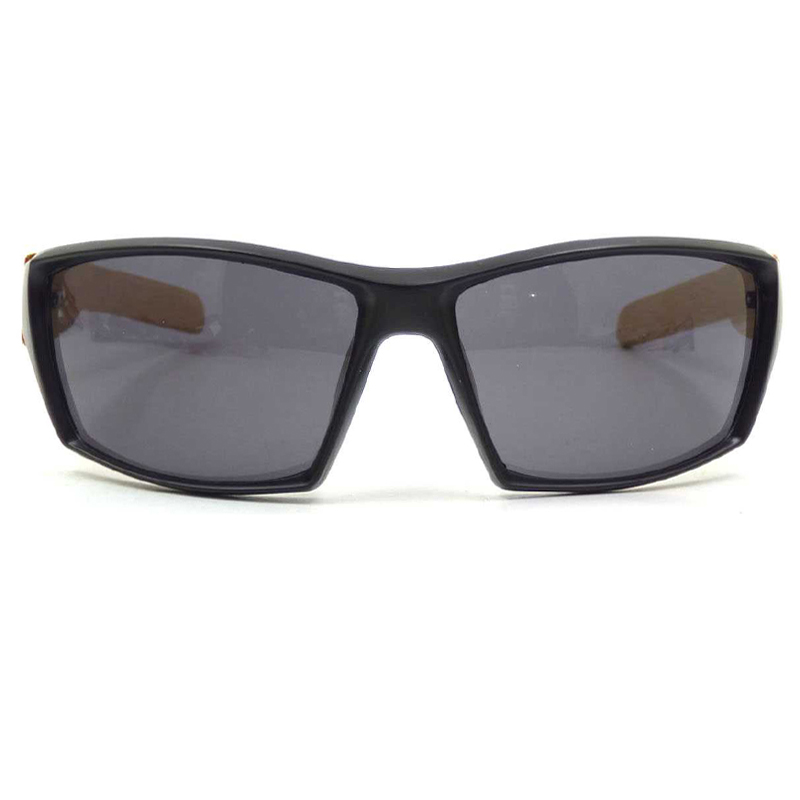 Custom logo wrap around sports bamboo temple sunglasses manufacturer wholesale polarized sunglasses