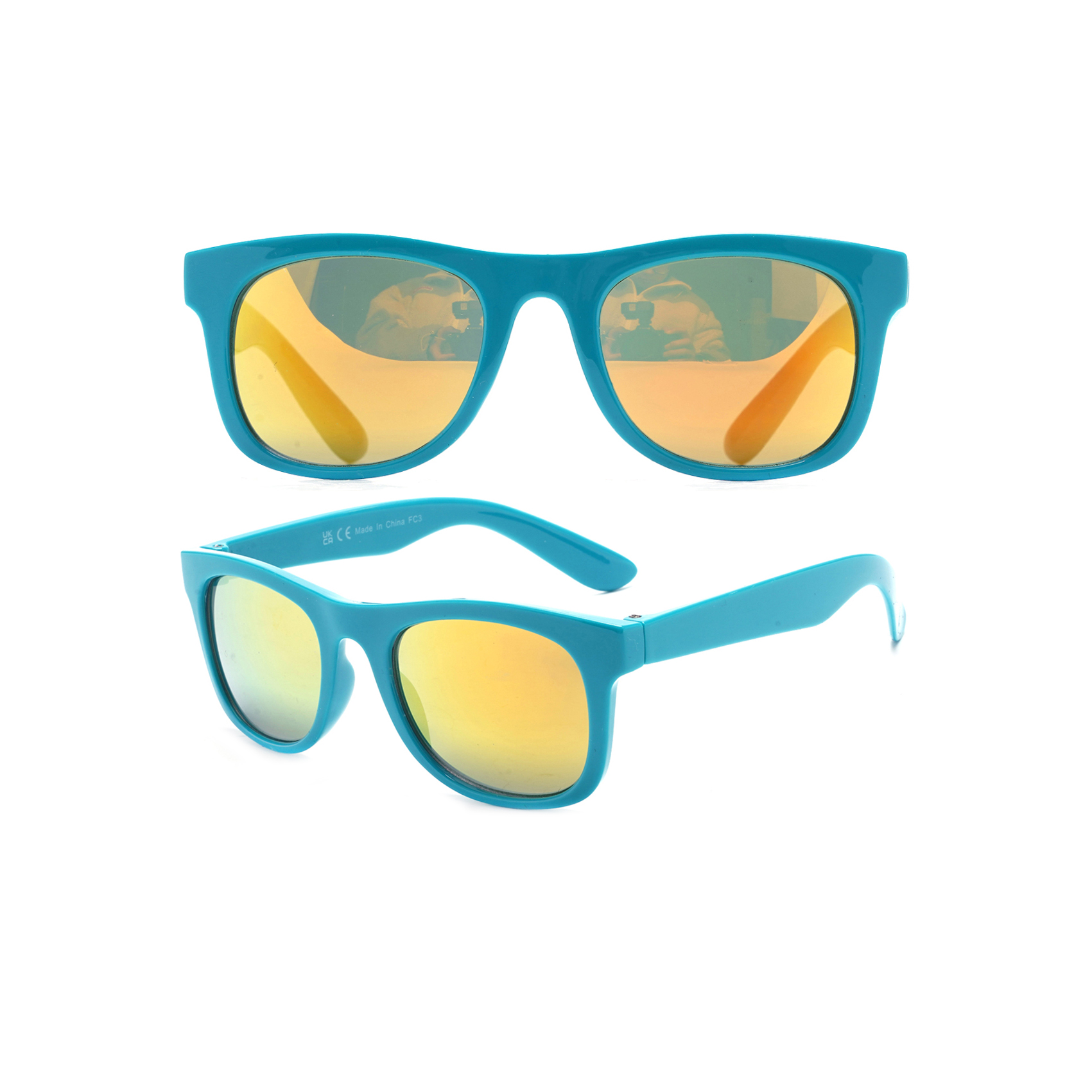 Ice Blue Wayfarer Sunglasses Kids Classic Style Kids Eco Friendly Polarized Sunglasses