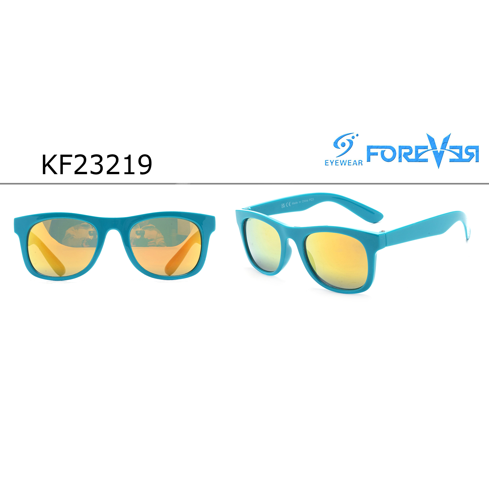 Ice Blue Wayfarer Sunglasses Kids Classic Style Kids Eco Friendly Polarized Sunglasses