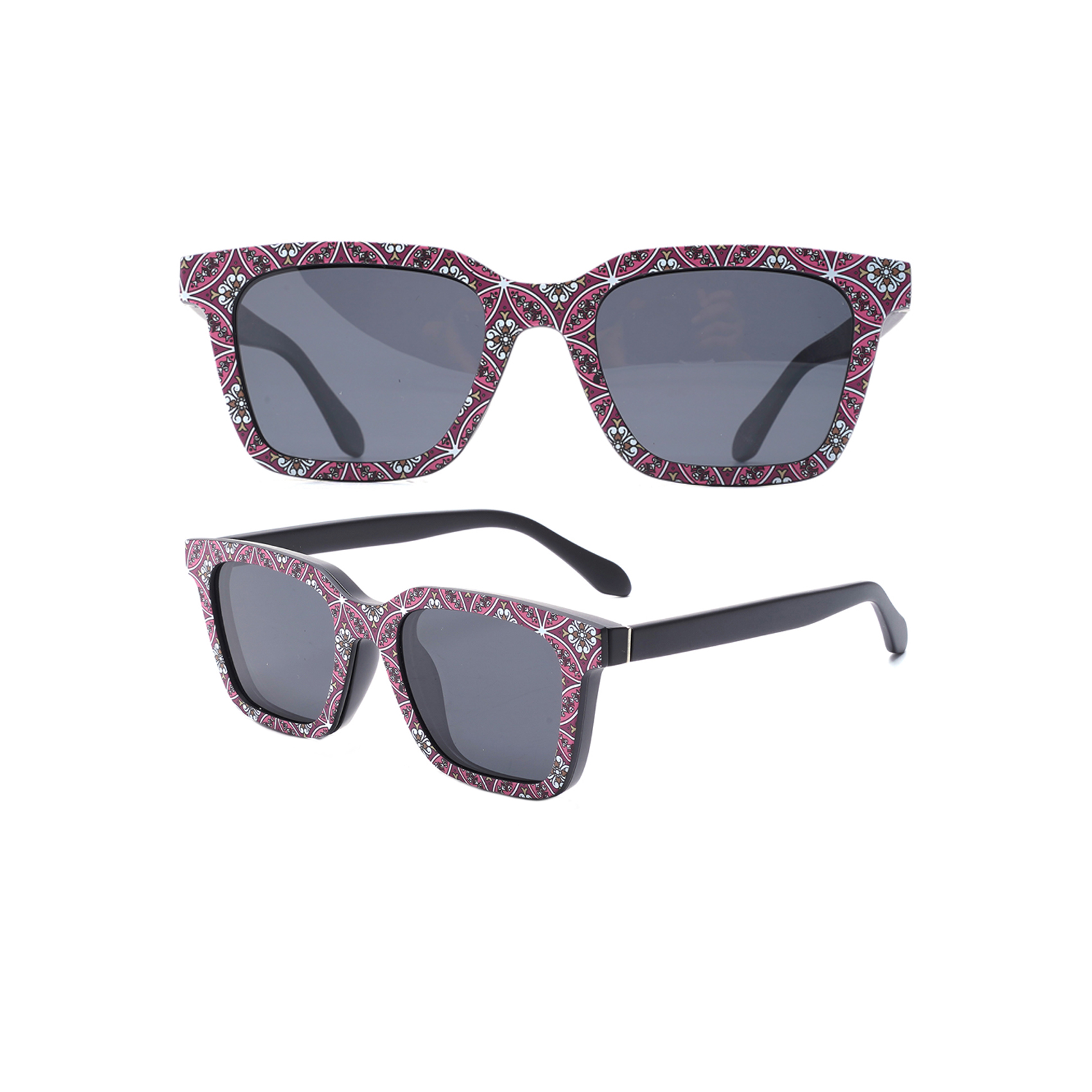 Lovely Tinted Pattern Fashionable Clip-on Sunglasses Wholesale Sunglass Manufacturers