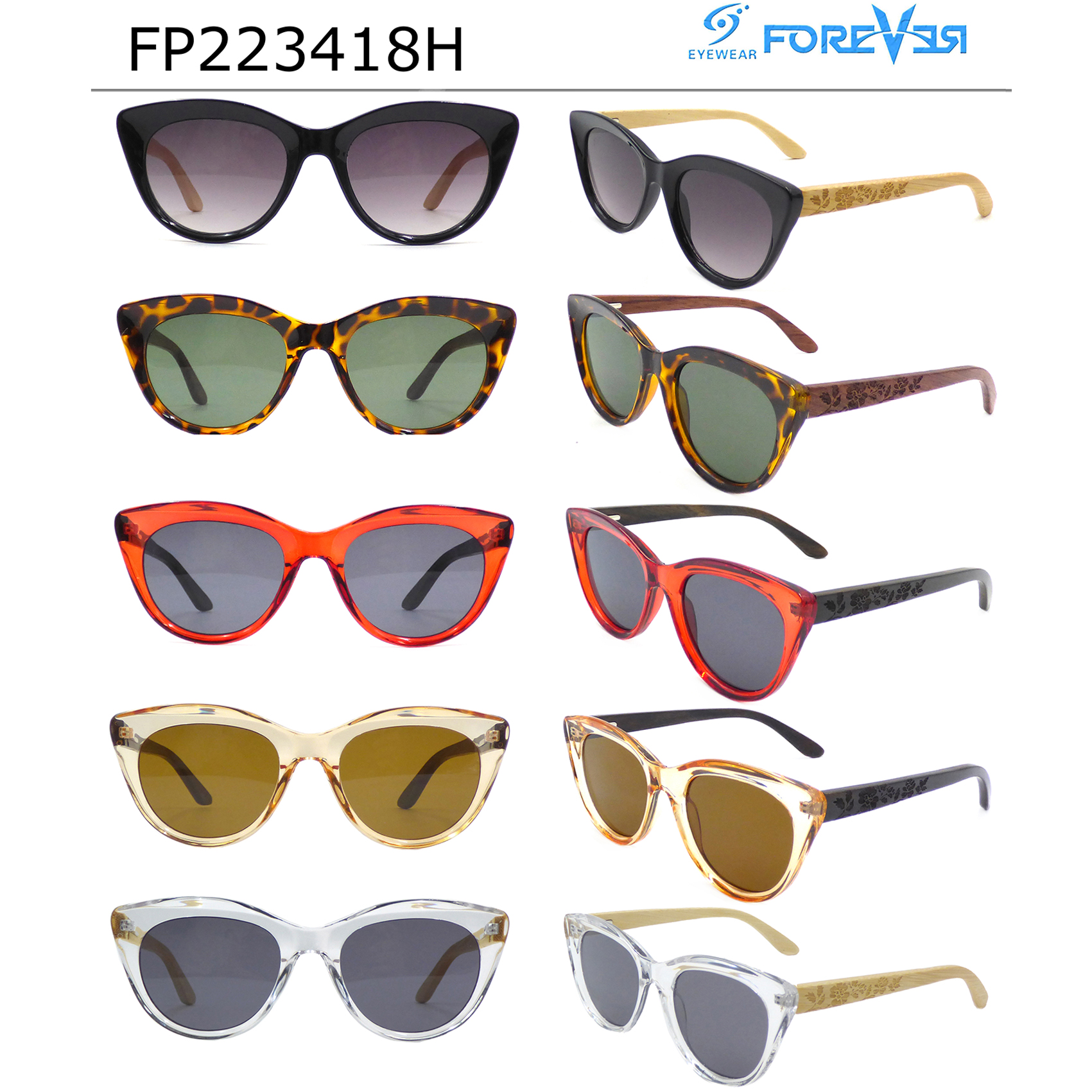Lustrous Cat Eye Sunglasses Sustainable Shades Sunglasses from China