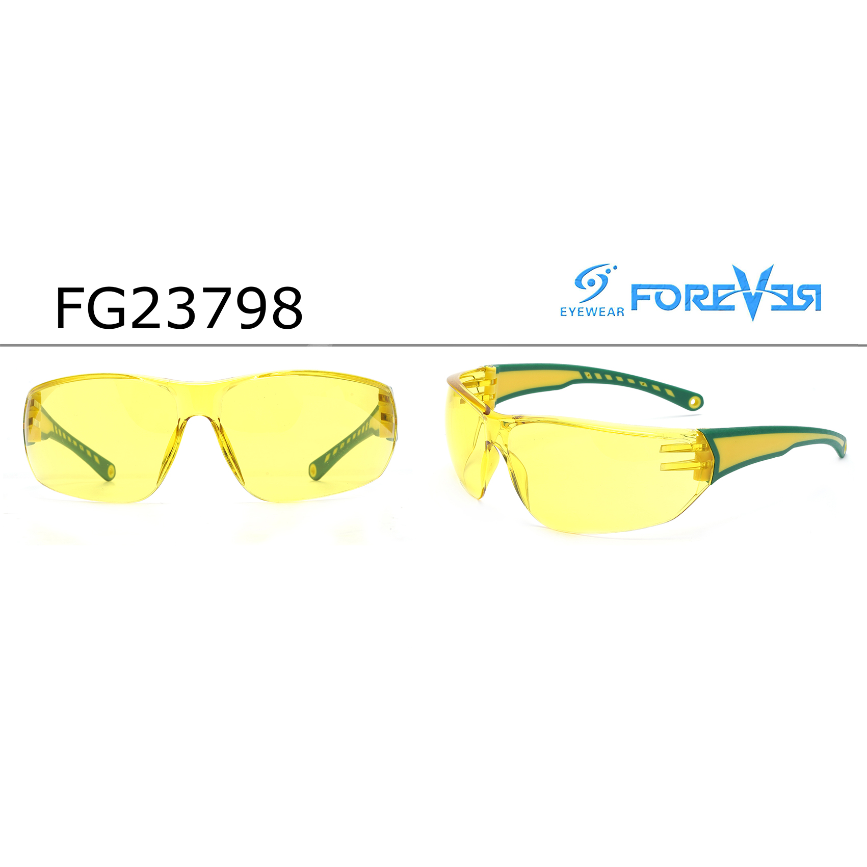Portable Stylish Yellow Mirrored Safety Glasses Stylish Safety Goggles Customized Sunglasses in Bulk