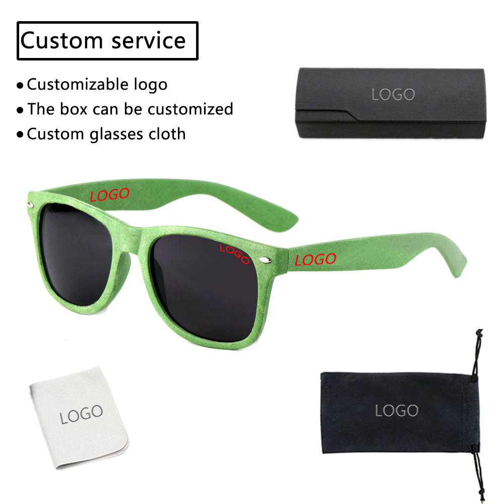Classic Model Recycled Plastic Sunglasses Wholesale Eco Friendly Polarized Wheat Straw Sunglasses