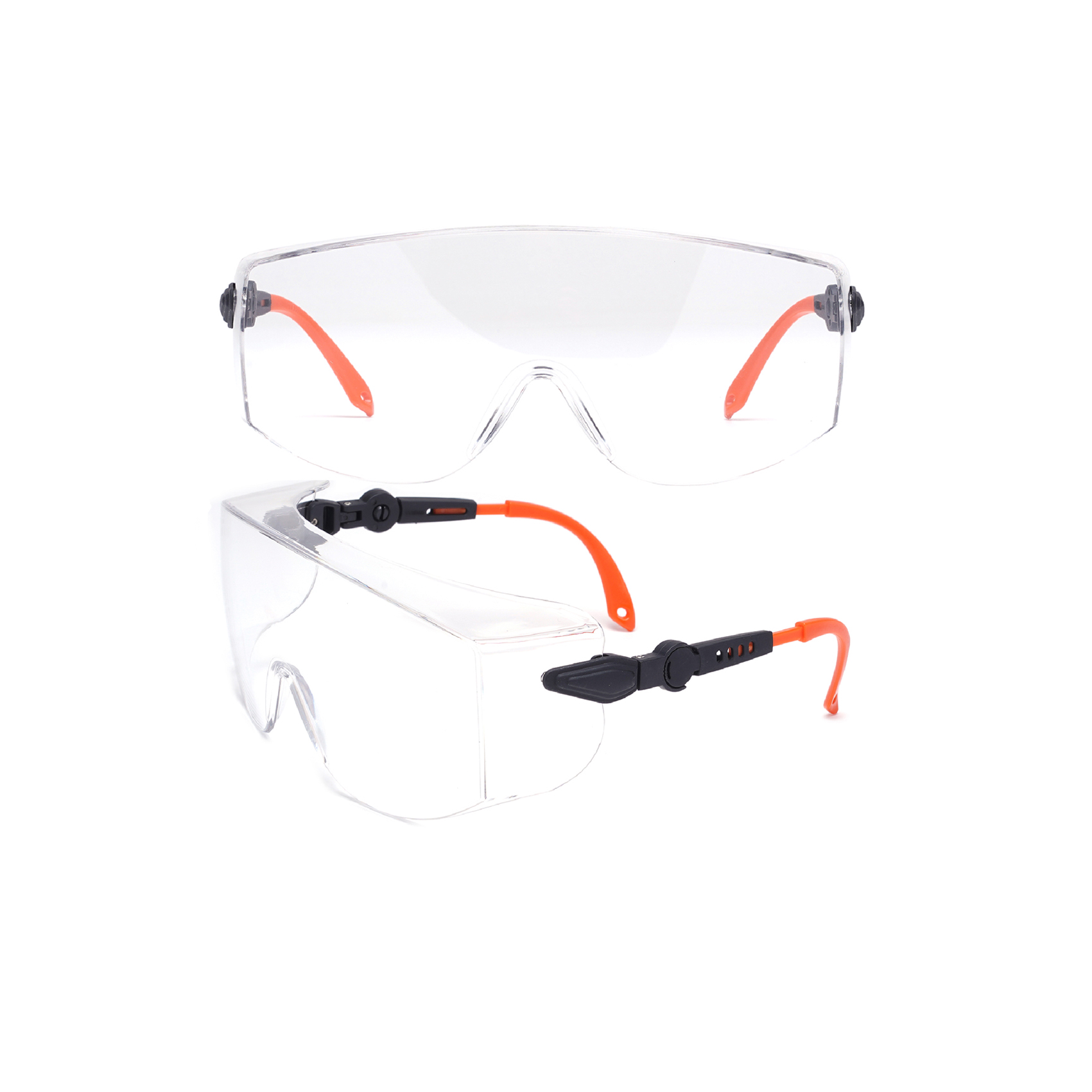Protective Rimless Flat Safety Goggles Clear Custom Safety Goggles