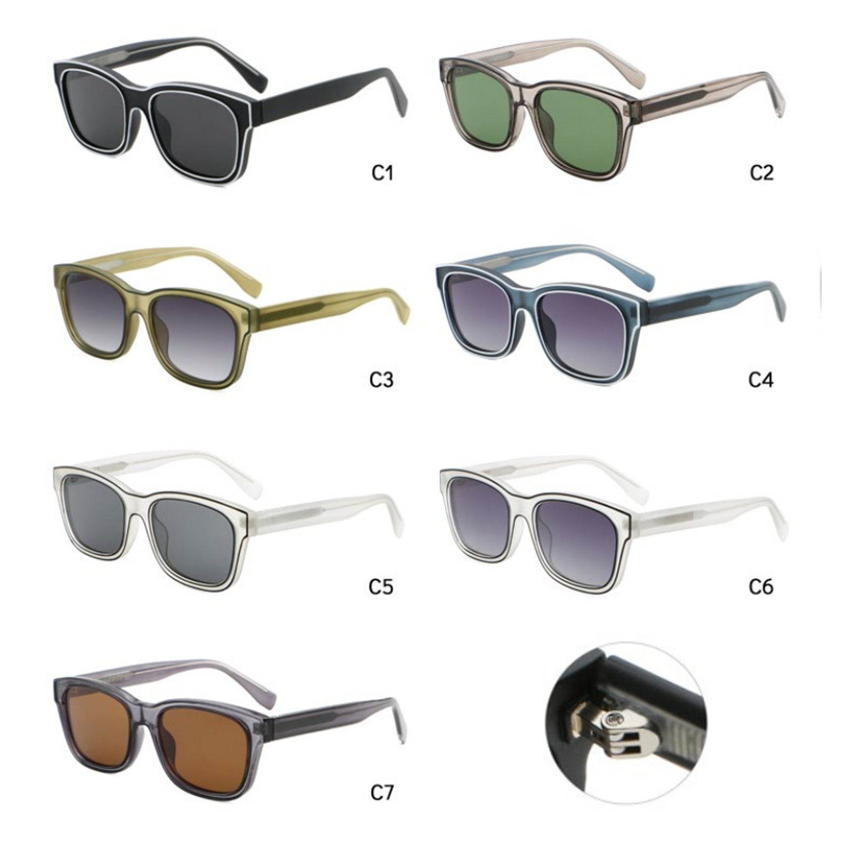 Simple Futuristic Flat Frame Sunglasses China Sunglasses