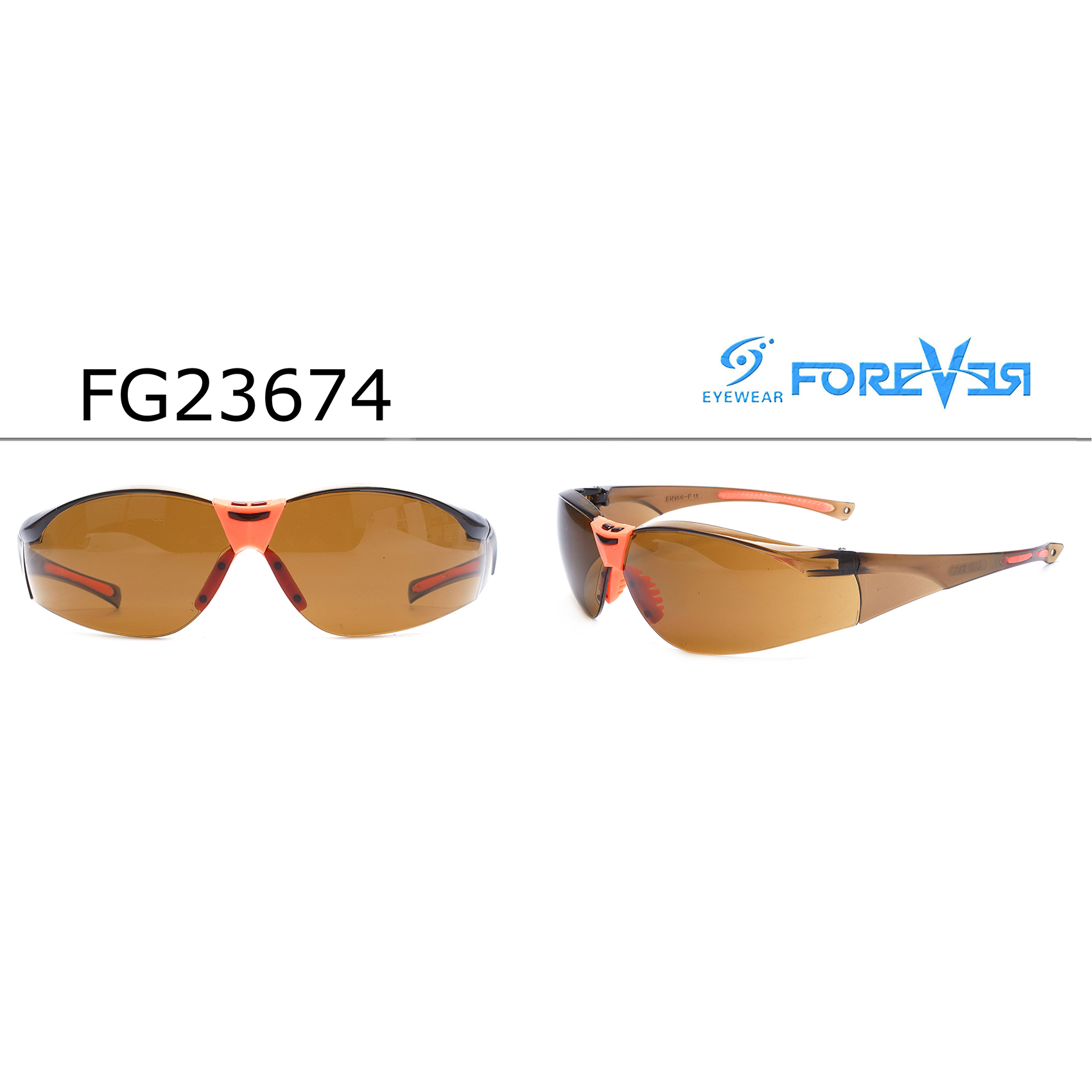 Simple Gradient Brown Mirrored Safety Glasses Stylish Safety Sunglasses Chinese Shades