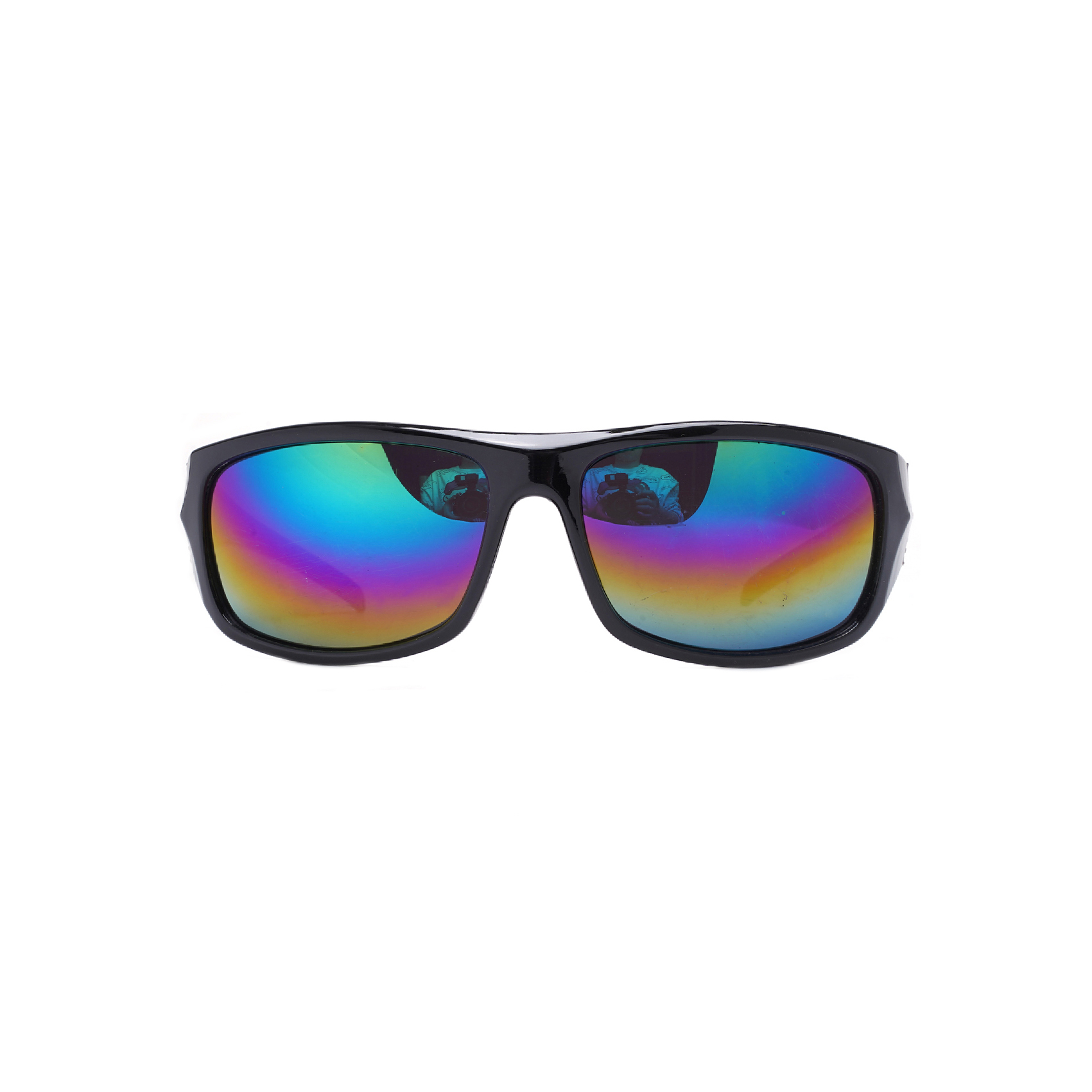 Vintage Black Iridescent Wrap Sports Sunglasses Wholesale Youth Sport Sunglasses Manufacturer