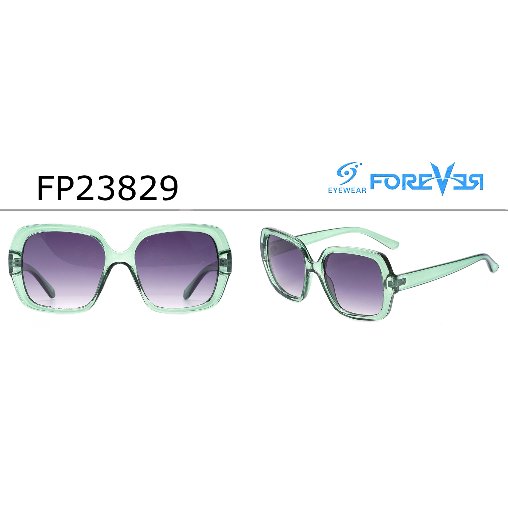 Vintage Emerald Green Vintage Oversized Sunglasses Eco Friendly Sunglasses Wholesale