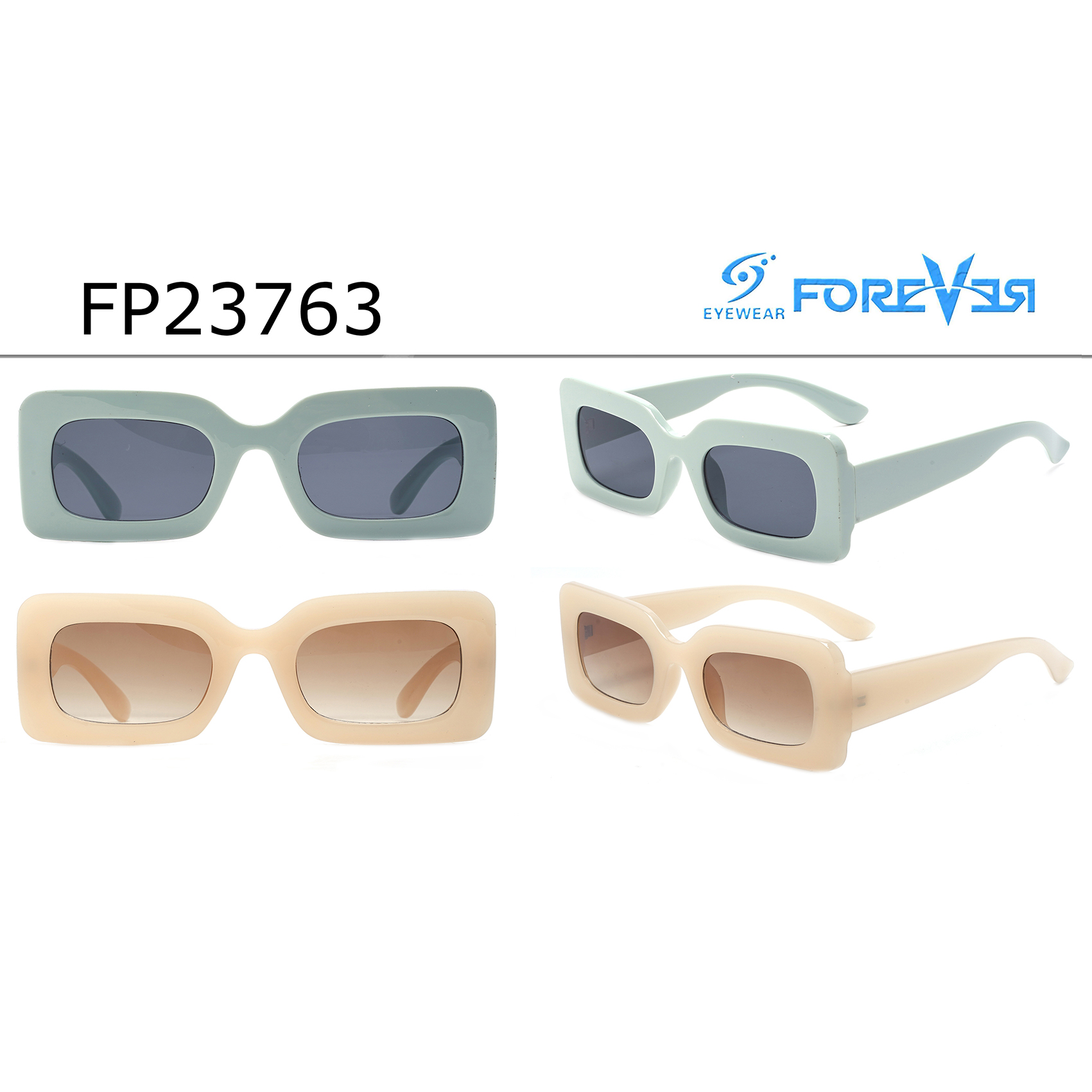 Vintage Rectangle Frame Long Rectangle Sunglasses Eco Sustainable Sunglasses